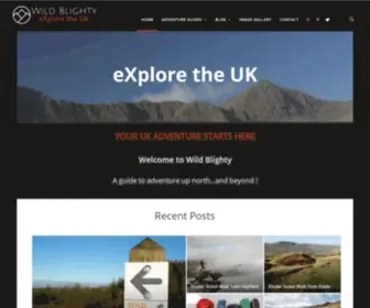 Wildblighty.com(A Guide to Adventure Activities and Wild Places in the UK) Screenshot