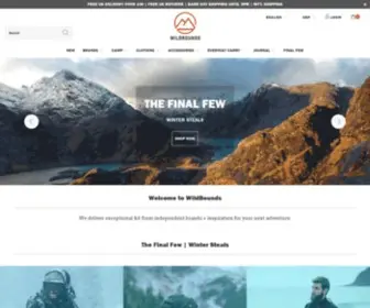 Wildbounds.com(Exceptional Kit from Independent Outdoor Brands) Screenshot