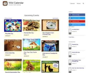 Wildcalendar.com(Every day is wildly interesting) Screenshot