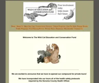 Wildcatfund.org(The WILD CAT EDUCATION and CONSERVATION FUND) Screenshot