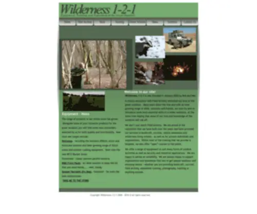 Wilderness121.co.uk(Wilderness 1) Screenshot