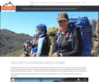 Wildernessbasics.com(Learn to Hike and Backpack Safely) Screenshot