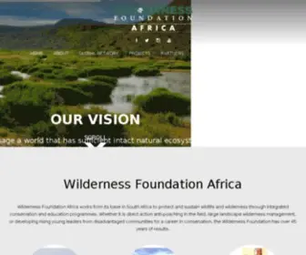 Wildernessfoundation.co.za(Wilderness Foundation Africa) Screenshot