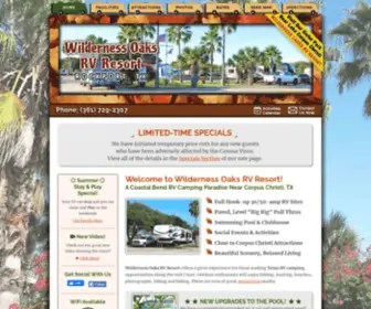 Wildernessoaksrv.com(Wilderness Oaks RV Resort) Screenshot