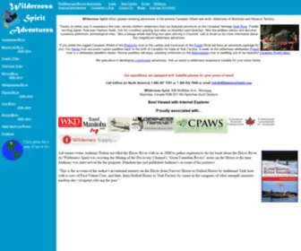 Wildernessspirit.com(Canoeing Canada) Screenshot