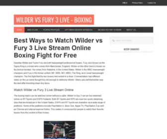 Wildervsfury3Boxing.com(Ways to watch Wilder vs Fury 3 live stream boxing online and professional boxing match) Screenshot
