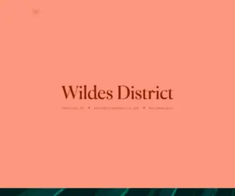 Wildesdistrict.com(Wildes District) Screenshot