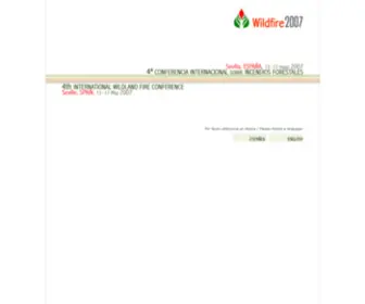 Wildfire07.es(Wildfireª CONFERENCIA INTERNACIONAL sobre INCENDIOS FORESTALES) Screenshot