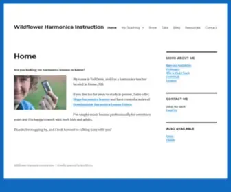 Wildflowerharmonica.com(Keene Harmonica Lessons) Screenshot