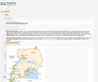 Wildfrontiers.co.ug(Tailor Made Holidays to Uganda) Screenshot