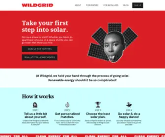 Wildgridsolar.com(Local, vetted solar options for renters & homeowners) Screenshot