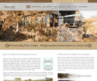 Wildivory.co.za(Wild Ivory Big 5 Game Lodge) Screenshot