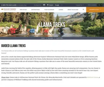 Wildlandllamatreks.com(Guided Llama Treks) Screenshot