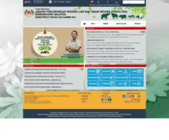 Wildlife.gov.my(Laman Web Rasmi Jabatan Perlindungan Hidupan Liar & Taman Negara Semenanjung Malaysia) Screenshot
