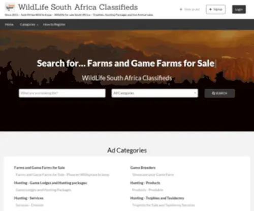 Wildlife4Sale.co.za(Wildlife4Sale) Screenshot