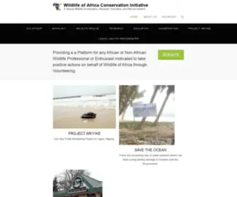 Wildlifeafrica.org(A Special Wildlife Conservation) Screenshot