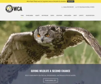 Wildlifecareassociation.net(Wildlife Care Association of Sacramento) Screenshot