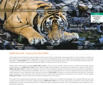 Wildlifeexplorerindia.com(Wildlife Tours India) Screenshot