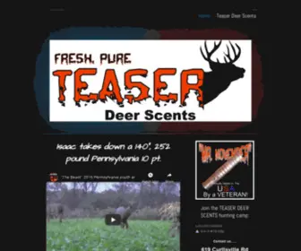 Wildlifegamemasters.com(Home Teaser Deer Scents) Screenshot