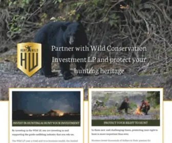 Wildlp.com(Wild LP Investment Opportunities for Hunters and Outdoor Enthusiasts) Screenshot