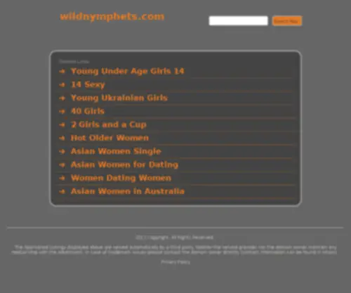 Wildnymphets.com(Choose a memorable domain name. Professional) Screenshot