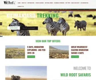 Wildrootsafaris.com(Tanzania Safari Tours) Screenshot