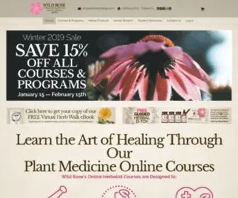 Wildrosecollege.com(Wild Rose College of Natural Healing) Screenshot