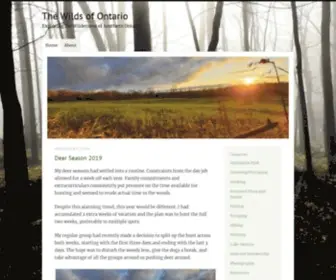 Wildsofontario.com(Exploring the Wilderness of Southern Ontario) Screenshot