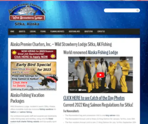 Wildstrawberrylodge.com(Sitka Alaska Fishing Lodge) Screenshot