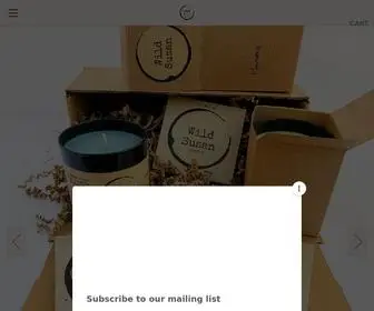 Wildsusan.com(Natural Soy Candles) Screenshot