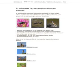 Wildtierkalender.ch(Ihr individueller Tierkalender mit einheimischen Wildtieren) Screenshot