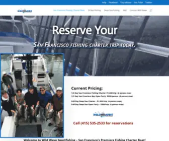 Wildwavesportfishing.com(San Francisco Fishing Charter Boat) Screenshot