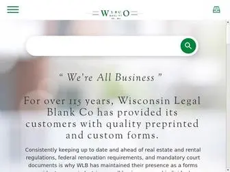 Wilegalblank.com(Wisconsin Legal Blank) Screenshot