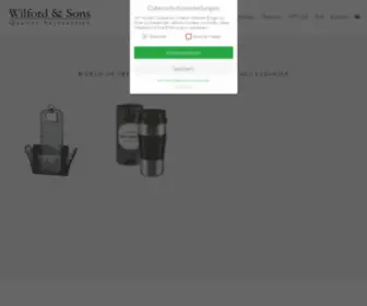 Wilford-Sons.com(World of premium travel and lifestyle accessories) Screenshot