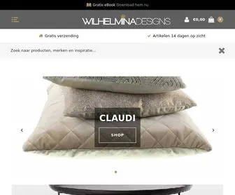 Wilhelminadesigns.com(Designmeubels, Lampen & Woonaccessoires) Screenshot