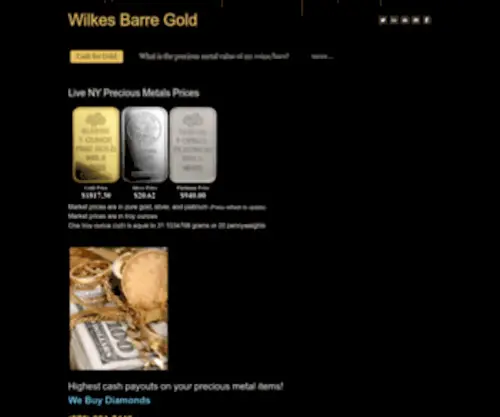 Wilkesbarregold.com(Wilkes Barre Gold) Screenshot