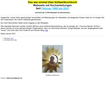 Wilkesmann.com(Vollwert-Rezepte kostenlose & leckere Vollwertkost-Rezepte von Ute-Marion Wilkesmann Kein Titel) Screenshot
