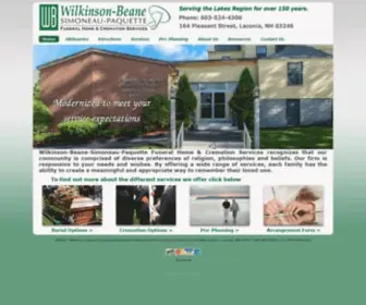 Wilkinsonbeane.com(Wilkinson-Beane-Simoneau-Paquette Funeral Home & Cremation Services, Laconia, NH) Screenshot