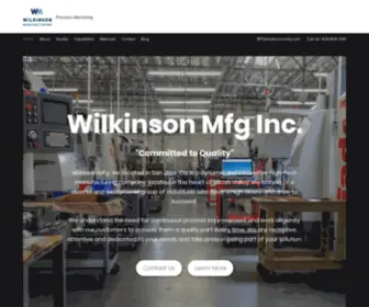 Wilkinsonmfg.com(CNC Precision Machining) Screenshot