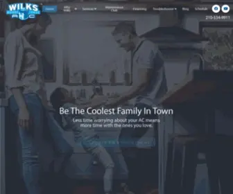 Wilksair.com(Wilks Air Conditioning & Heating) Screenshot