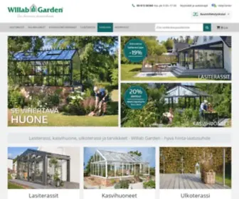Willabgarden.fi(Lasiterassi, kasvihuone ja puutarhatuotteet) Screenshot