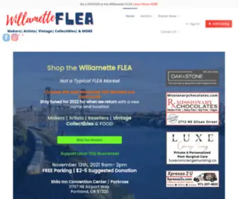 Willametteflea.com(A Little Indoor Market in Portland Oregon) Screenshot