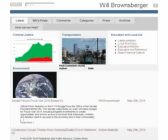 Willbrownsberger.com(STATE SENATOR) Screenshot