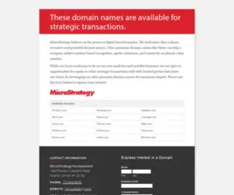 William.com(Domain Owned by MicroStrategy) Screenshot