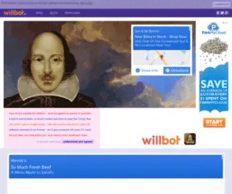 Williambot.com(A talkative artificially intelligent William Shakespeare head) Screenshot