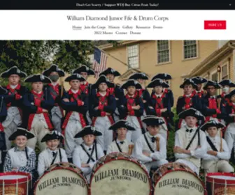 Williamdiamondjrs.org(William Diamond Junior Fife & Drum Corps) Screenshot