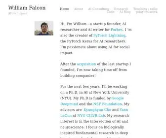 Williamfalcon.com(William Falcon) Screenshot