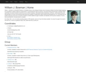 WilliamjBowman.com(William J) Screenshot