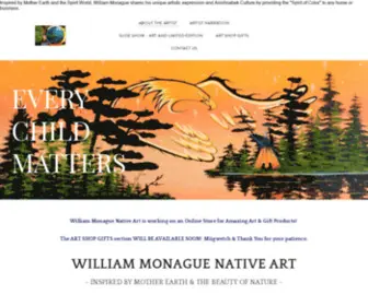 Williammonaguenativeart.com(WILLIAM MONAGUE NATIVE ART) Screenshot