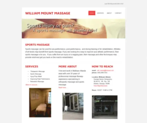 Williammountmassage.com(William Mount Massage) Screenshot